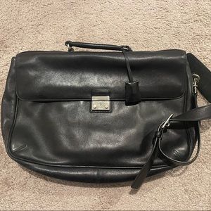 Coach genuine leather black briefcase/laptop bag